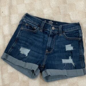 Hollister Women's Blue Denim Shorts